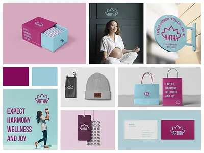 Artha Maternity Branding brand brand design brand identity branding branding agency branding and identity branding concept branding design color palette creative direction fashion brand logo logo design logotype maternity product branding product design store design