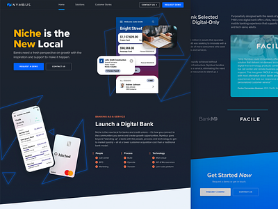 Nymbus Website art direction brand ui ux web design