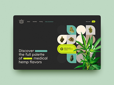 Medical hemp online shop buds clear design desktop hemp label design hemp logo landingpage medical design medical marijuana uidesign uiux uiuxdesigner ux weed weed for sale weed logo