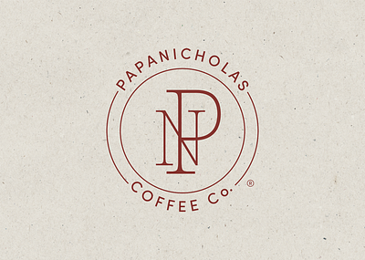 PapaNicholas Coffee Co. brand mark branding coffee coffee brand coffee branding design digital art emblem graphic design icon minimal monogram typography