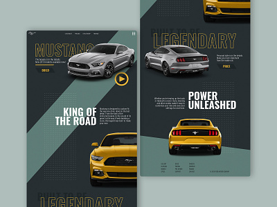 Muscle Car Website car muscle car web design website website concept