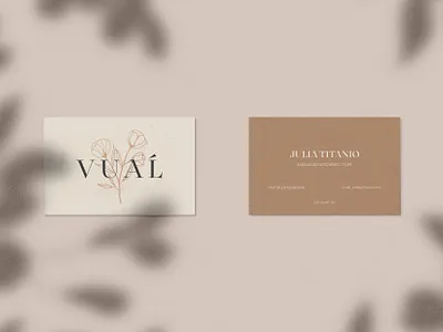 Vual Business Card beauty logo brand design brand identity branding business card stationery