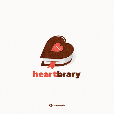 heartbrary logo combination animation app book branding design flat icon illustration illustrator keart library logo vector