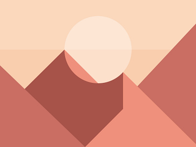 Friday Fells No. 13 desert fell friday fells geometric mountain sun warm