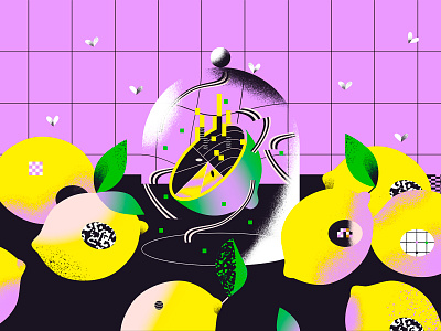 Software Security bugs code developer fruit illustration lemons open source security software still life tech