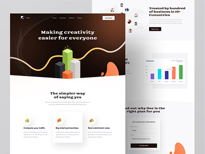 Creative Business Landing page UI/UX agency app app design application clean design clean ui creative design creative logo ecommerce design food landing page design landingpage real estate ui ui design ui designer uidesign uiux uiuxdesigner webdesign