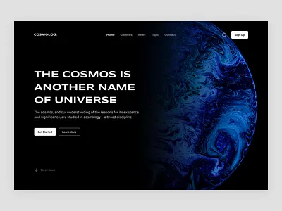 Cosmolog. - Landing Page branding design landingpage logo typography ui ux web webdesign