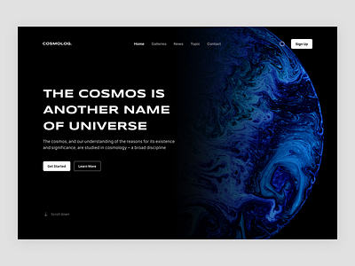 Cosmolog. - Landing Page branding design landingpage logo typography ui ux web webdesign