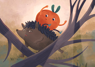 A fragment of illustration for children book animals illustrated book illustration character