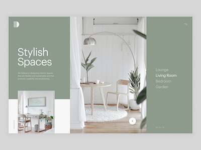 Concept for an interior design company branding design figma logo typography ui user experience user interface ux web website