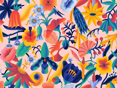 Flower pattern digital digitalart digitalillustration flower illustration pattern science vector