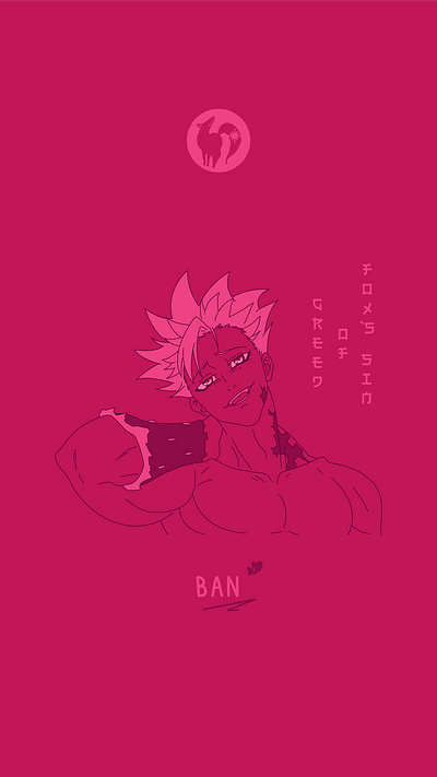 Fox's Sin of Greed - Ban anime ban banner design pink pink hair seven deadly sins vector art wallpaper