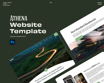 Athena Template design insurance interface product service startup ui ux web website