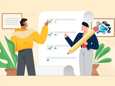 Team at work character characterdesign characters design illustration illustrator plants team work