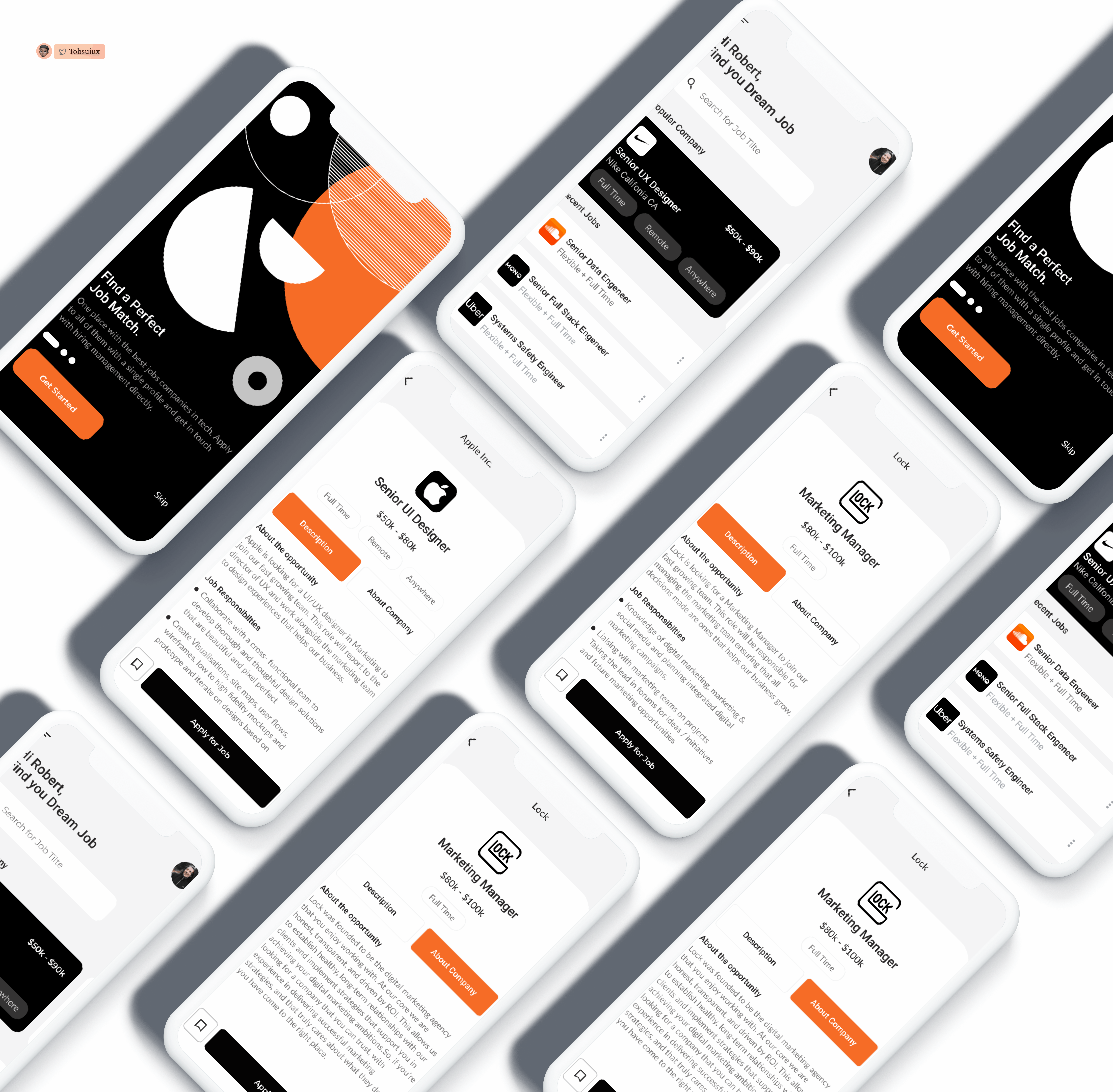 Job Finder App design job jobfinder mobile app mobile app design mobile design mobile ui ui ui design uidesign visual design