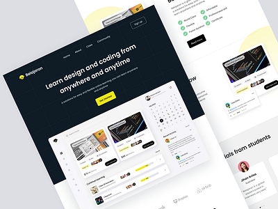 Belajaran - E Course Landing Page belajaran bootcamp course design e course e learning landing page learning muhammad zaini ui ux website