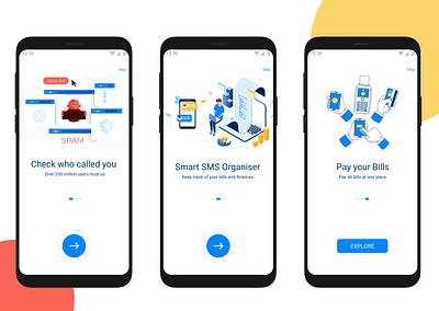 Onboarding achievements android app design different gradient illustrtaion interface mobile mobile app mobile ui onboarding onboarding screen other actionables styles trust ui ui design users ux