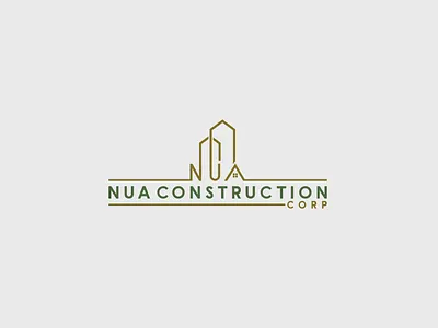 Nua Construction Corp Logo Design brand design businesslogo construction logo creative logo design freelance designer graphic design illustration letterlogo logo animation logo creation logo design logocreator marketing