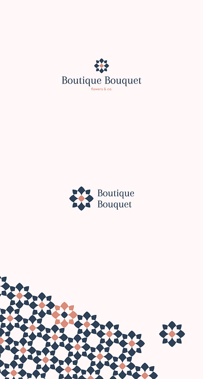 Boutique Bouquet flower shop logo brand brand identity branding flower flower shop icon logo logo design logodesign pink visual identity