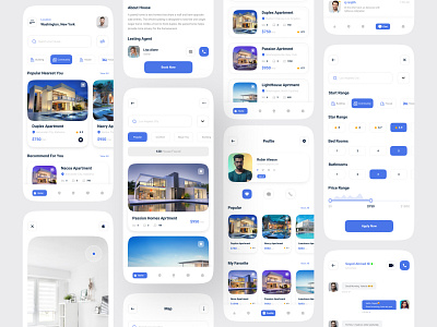 Real Estate Full App apartment app app design app ui behance branding dribbble illustration ios app design minimal mobile app mobile app design real estate real estate app trandy 2021 ui uidesign user experience ux webdesign