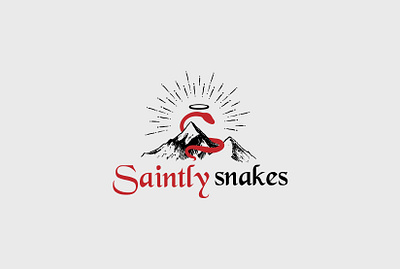 Saintly snakes logo design advertise brand identity branding businesslogo custom logo customtype freelance designer illustration logo creation logo design marketing mountain logo snakeslogo vector
