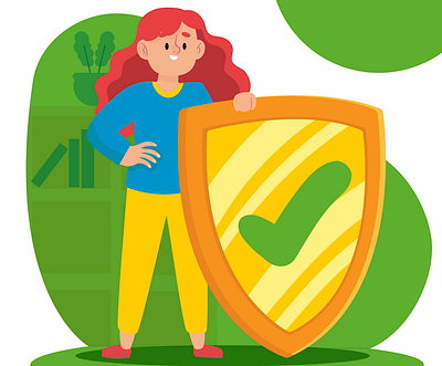 girl defender defense design girl иллюстрация