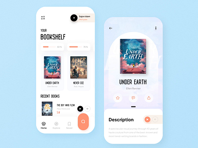 eBook App app ebook ebook app ebooks interface minimal mobile mobile app mobile apps mobile ui mobileapp mobileappdesign online ui design uiux ux ui design