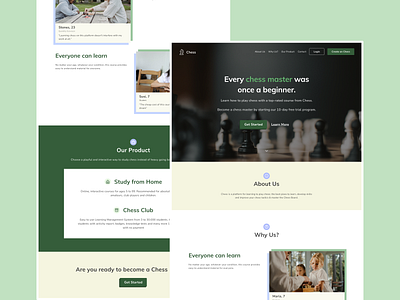 Chess Course chess course course website design interface landing page landingpage minimal ui user interface userinterface ux website website design