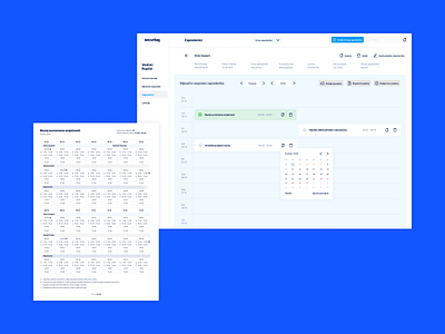 Security guards managment application calendar drop down management menu mobile app mobile app design mobile ui navigation product app schedule ui ux ui design