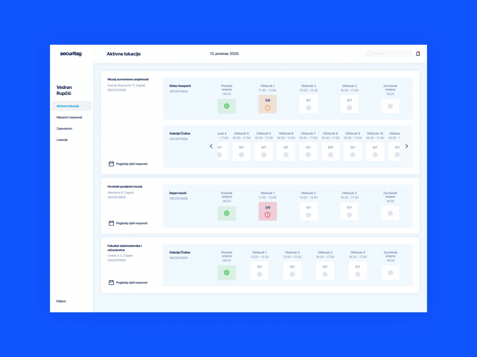 Security guards managment application calendar card design cards design design drop down edit mode illustraion managment mobile app design mobile uiux navigation navigation design product design schedule ui ux ui design