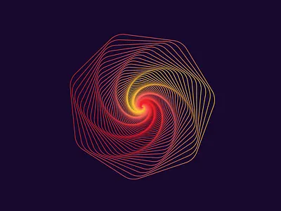 the lines design flat geometry gradient illustration lines spiral sticker vector web