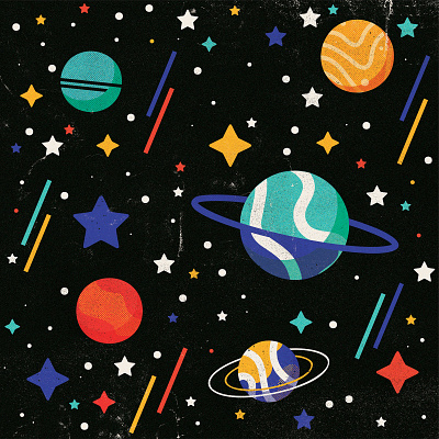 Vintage Space Pattern 50s cold war illustrator midcentury midcenturymodern outer space outerspace pattern art pattern design pattern designer red scare retro retro pattern space age space race vintage badge vintage design vintage logo