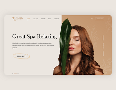 SPA WEBSITE beauty website branding ecommerce homepage inspiration spa ui ui web ui web design ux website website design