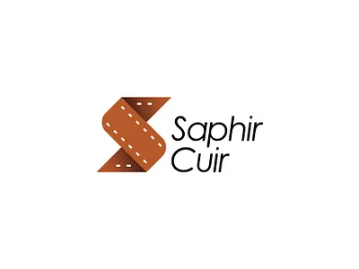 Saphir Cuir design illustration logo logotype minimal typography لوگو لوگو تایپ لوگو دیزاین لوگو فارسی