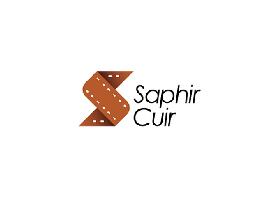 Saphir Cuir design illustration logo logotype minimal typography لوگو لوگو تایپ لوگو دیزاین لوگو فارسی