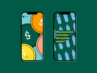 Recycling Brand Stories data exploration instagram instagram stories plastic recycling shadows social media social media template style