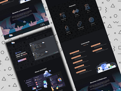 AtishiBot- Discord Bot Landing Page design discord figma landing page ui uiux web design