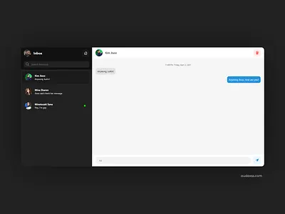 simple chat ui design flat ui webdesign
