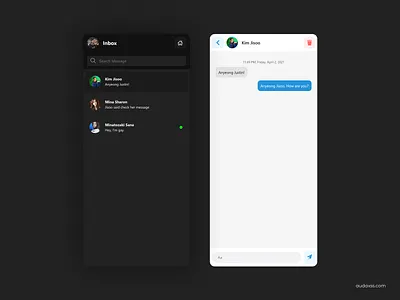simple chat ui mobile design flat ui ui design web design webdesign website
