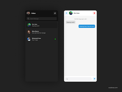 simple chat ui mobile design flat ui ui design web design webdesign website