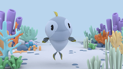 Tuna 3d 3d illustration animals animation character design cinema fish illustration tuna wwf