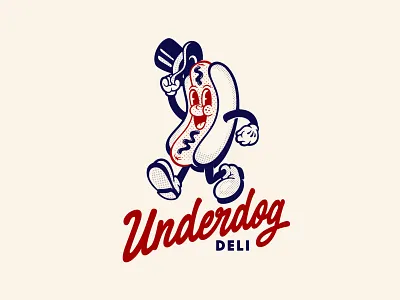 Underdog Moscow art art work brand design branding food and drink food illustration illustration logo retro logo typography vector vintage logo