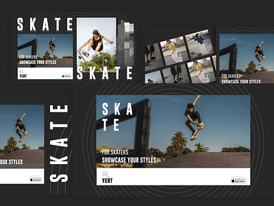 Skate - On Yert design graphic landing page photoshop poster design skate skateboard typography ui ux web