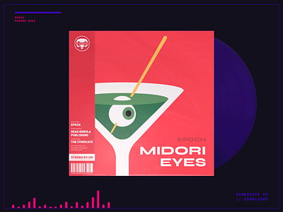 Paradise Killer • Midori Eyes album album art album cover art barcode cd cocktail cover cover artwork eye illustration music obi strip song vaporwave vinyl
