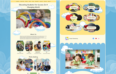 Kids School Website funuxdesign joyfuldesign k12education playhubdesign schoolwebsite uidesign webdesign