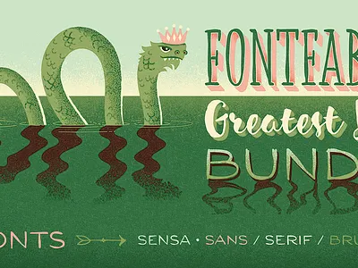 Fontacular | Fairytale Field Guide fairytale field guide king magic retro sea monster sea serpent serpent specimen storybook vintage