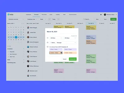 05/ Quick Crate design interface minimal modern picker productdesign quick schedule schedule app shift slot time user interface ux webapp