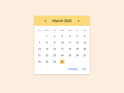 Date Picker design illustration ui