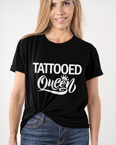 Tattooed Queen Shirt branding community logo icon illustration likeforlikes meliodas queen queen bee queen city queen of hearts tattooed typography