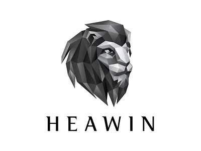 Polygonal Lion Logo - Heawin Logo 3d lion brand identity branding geometric lion geometric logo illustrator lion lion logo logo logo design logodesign polygonal lion polygonal logo royal lion